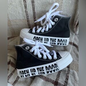 Billie Eilish Converse All Star Lift Blck White Open Up The Door Hit Me Hard